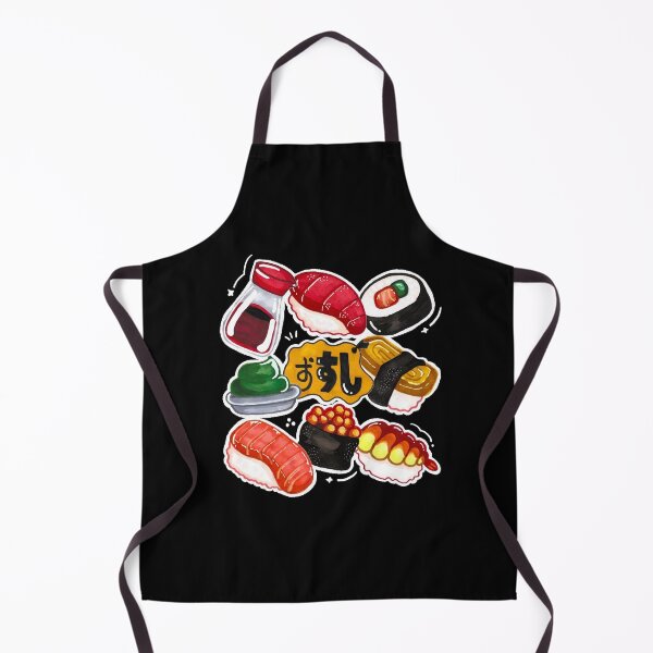 Item preview, Doodle kawaii sushi set cute japanese graphic elements designed and sold by lazypencil.art.