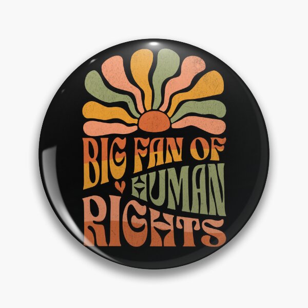 Item preview, Big Fan of Human Rights Retro Groovy Protest Vintage designed and sold by horacehughes.