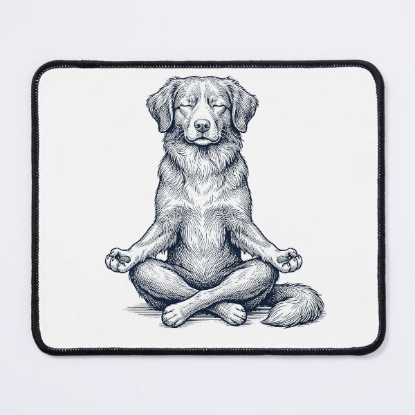 Item preview, Vintage Nova Scotia Duck Tolling Retriever Yoga Lotus Meditation Dog Lover designed and sold by DoodleTortle.