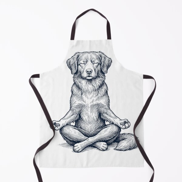 Item preview, Vintage Nova Scotia Duck Tolling Retriever Yoga Lotus Meditation Dog Lover designed and sold by DoodleTortle.