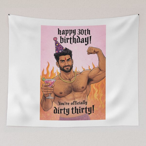 Item preview, Happy 30th Birthday Dirty Thirty Fire Party designed and sold by Aryabek.