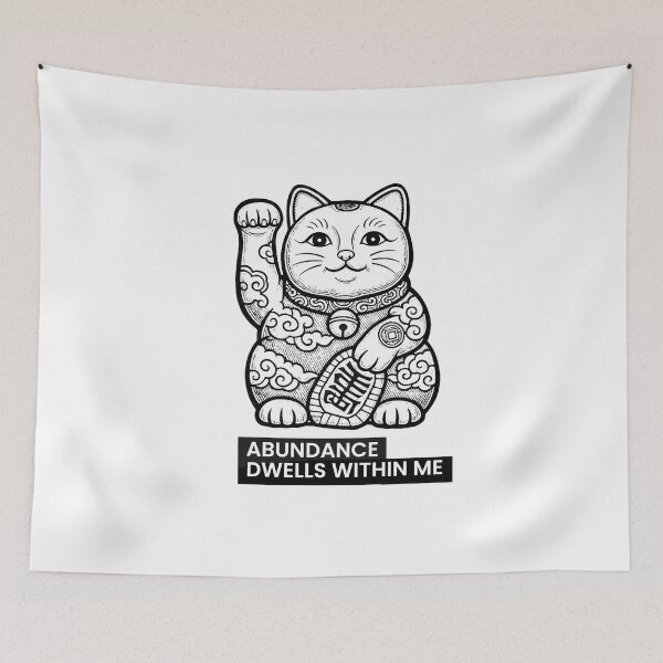 Item preview, Lucky Cat Maneki Neko – Abundance Affirmation Gift Idea designed and sold by PhokaPhokich.