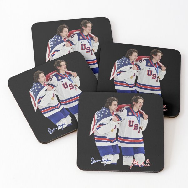 Item preview, Hughes BROTHERHOOD, Jack Hughes and Quinn Hughes Jack Hughes USA Olympic Gold Medal Hockey designed and sold by CLOUDYMOODS.
