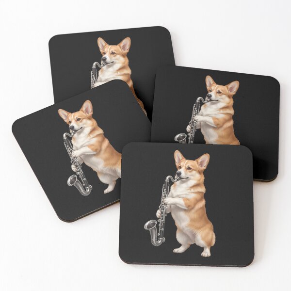 Aperçu de l'œuvre Corgi jouant de la clarinette basse, clarinettiste basse, amoureux des chiens créée et vendue par TerryConnells.