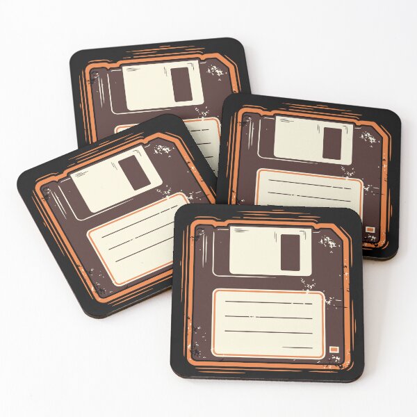 Item preview, Retro Vintage 3.5 Inch Floppy Disk Art designed and sold by BRU Design.