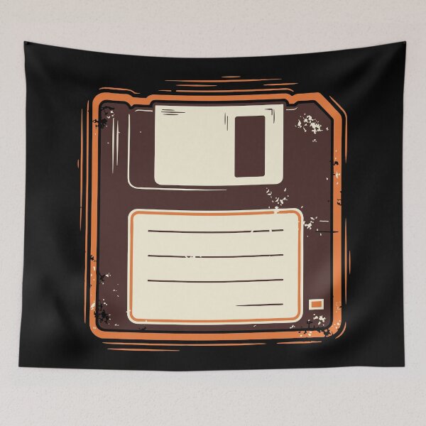 Item preview, Retro Vintage 3.5 Inch Floppy Disk Art designed and sold by BRU Design.