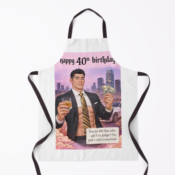 Item preview, Happy 40th Birthday Rich Young Hunk Humor designed and sold by Aryabek.