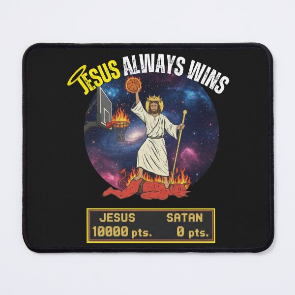 Item preview, JESUS ALWAYS WINS | JESUS DUNKS ON SATAN designed and sold by UnboundFull.