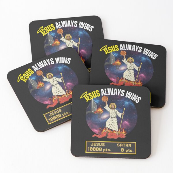 Item preview, JESUS ALWAYS WINS | JESUS DUNKS ON SATAN designed and sold by UnboundFull.