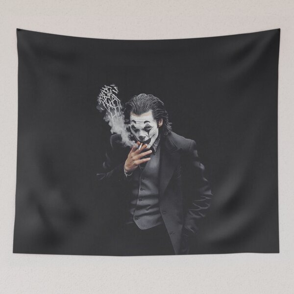 Item preview, The Laughing Smoke - Joker Minimalist Cinematic Portrait designed and sold by Midnight Nebula.