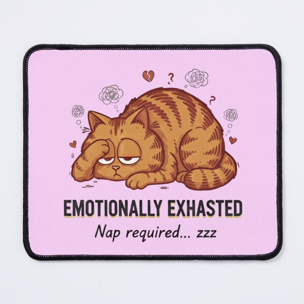 Item preview, Chronically Tired Cat  Emotionally Exhausted Meme  Funny Mental Health Funny Cat Shirt  designed and sold by ZyxDes.