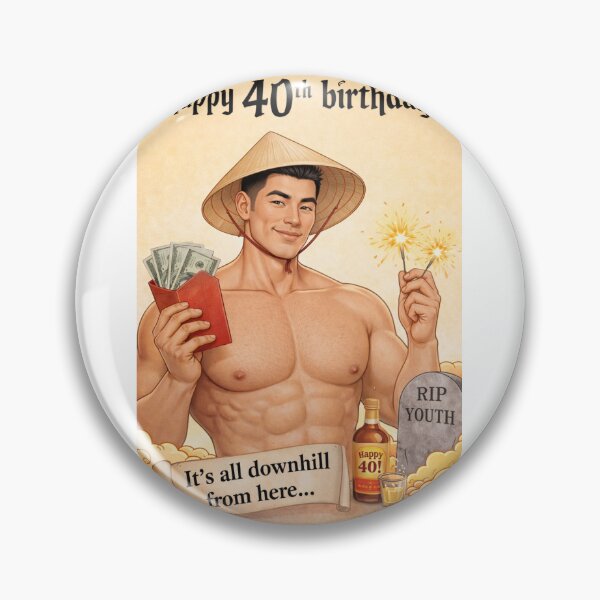 Item preview, Happy 40th Birthday It’s All Downhill From Here Funny designed and sold by Aryabek.