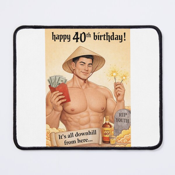 Item preview, Happy 40th Birthday It’s All Downhill From Here Funny designed and sold by Aryabek.