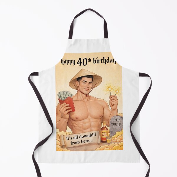 Item preview, Happy 40th Birthday It’s All Downhill From Here Funny designed and sold by Aryabek.