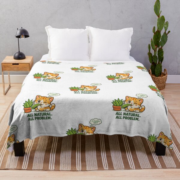 Item preview, All Natural All Problem – Funny Cat Aloe Vera Veterinary Humor Design designed and sold by Bettybee00.