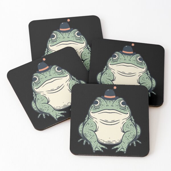 Item preview, Vintage Toad Illustration with Tiny Fez Hat designed and sold by BRU Design.