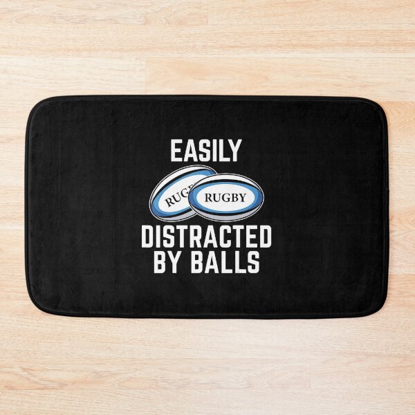 Item preview, Easily Distracted By Balls Funny Rugby Humor Quote  designed and sold by GabrieSketcham.