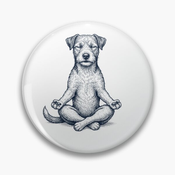 Item preview, Vintage Patterdale Terrier Yoga Lotus Meditation Dog Lover designed and sold by DoodleTortle.