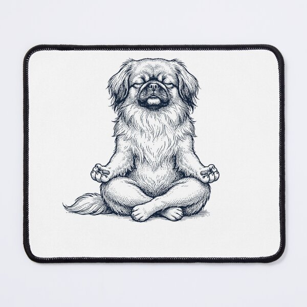 Item preview, Vintage Pekingese Yoga Lotus Meditation Dog Lover designed and sold by DoodleTortle.