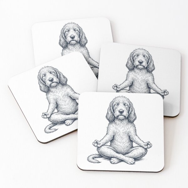 Item preview, Vintage Petit Basset Griffon Vendeen Yoga Lotus Meditation Dog Lover designed and sold by DoodleTortle.