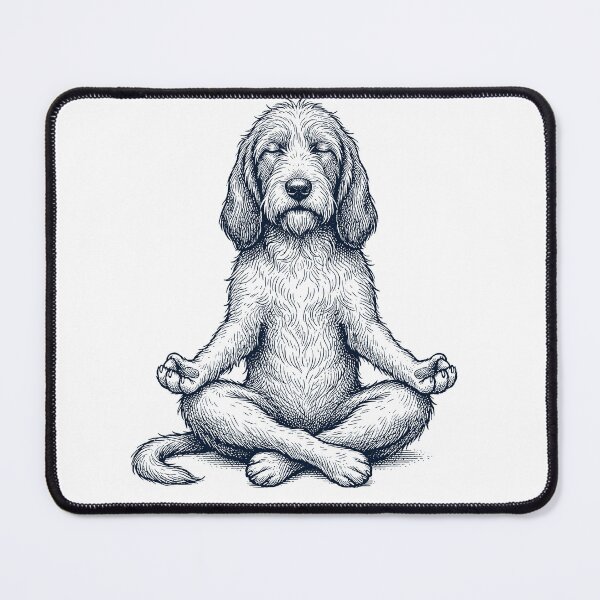 Item preview, Vintage Petit Basset Griffon Vendeen Yoga Lotus Meditation Dog Lover designed and sold by DoodleTortle.