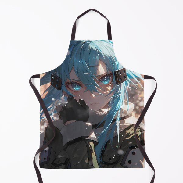 Item preview, Sinon Sword Art Online Winter Blue Hair Focused Gaze Portrait designed and sold by 108Recordings.