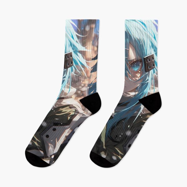 Item preview, Sinon Sword Art Online Winter Blue Hair Focused Gaze Portrait designed and sold by 108Recordings.
