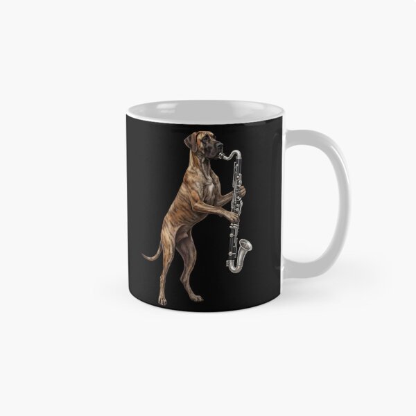 Item preview, Great Dane Playing Bass Clarinet Player Bass Clarinetist Dog Lover designed and sold by TerryConnells.