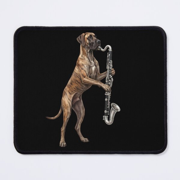 Item preview, Great Dane Playing Bass Clarinet Player Bass Clarinetist Dog Lover designed and sold by TerryConnells.
