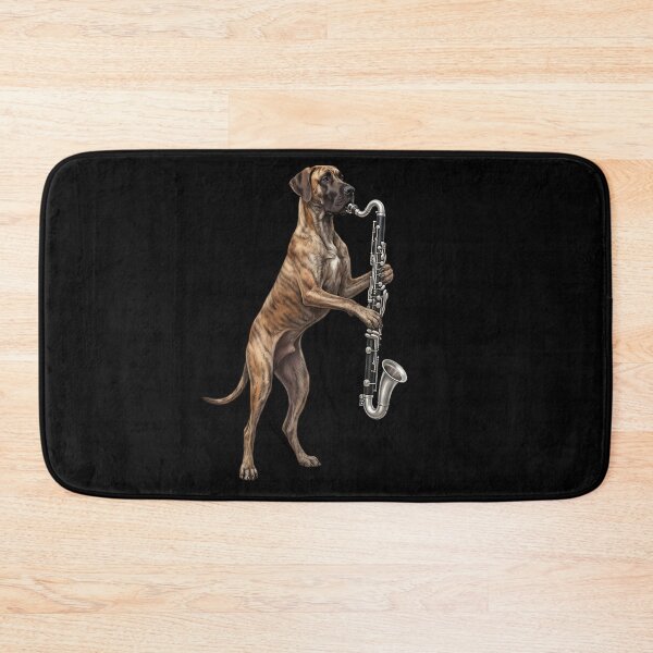 Item preview, Great Dane Playing Bass Clarinet Player Bass Clarinetist Dog Lover designed and sold by TerryConnells.
