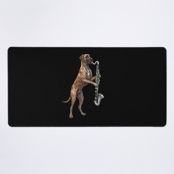 Item preview, Great Dane Playing Bass Clarinet Player Bass Clarinetist Dog Lover designed and sold by TerryConnells.