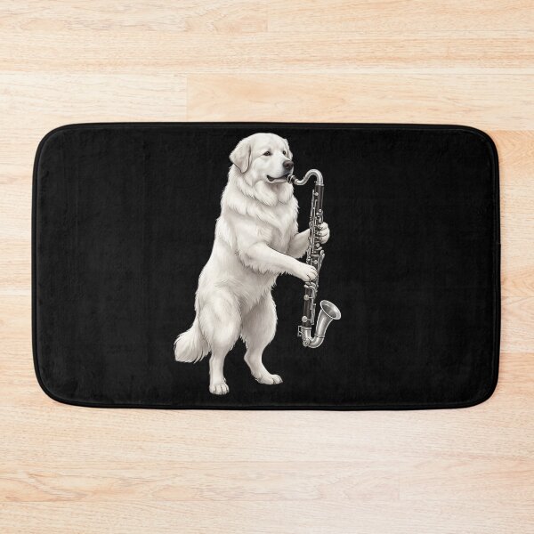 Item preview, Great Pyrenees Playing Bass Clarinet Player Bass Clarinetist Dog Lover designed and sold by TerryConnells.