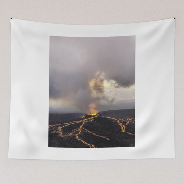 Item preview, Smoking Volcano Lava Photographic Print designed and sold by Mother-Nature65.