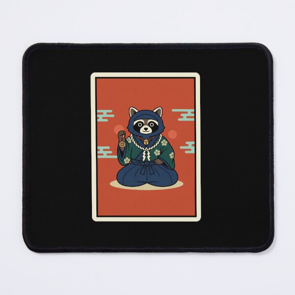 Item preview, Raccoon Kimono Monk Red Japanese Zen Characte designed and sold by JordynLadukeg65.