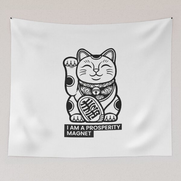 Item preview, Lucky Cat Maneki Neko – I Am a Prosperity Magnet Affirmation Design designed and sold by PhokaPhokich.