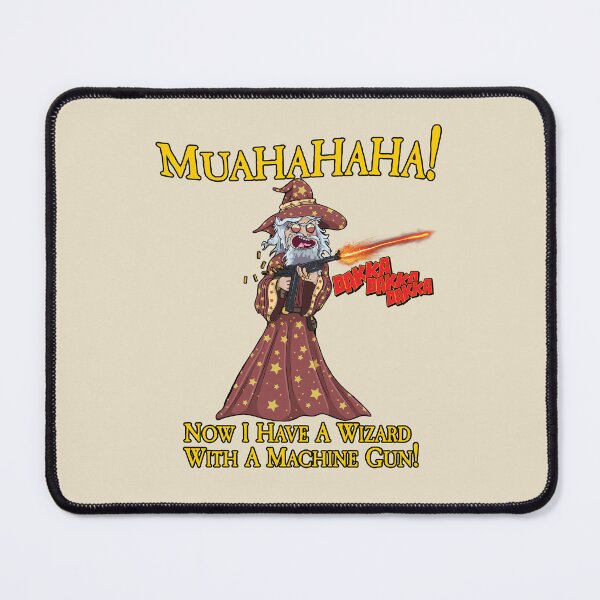 Item preview, Wizard With a Machine Gun designed and sold by SideQuest - Scribbled Chaos!.