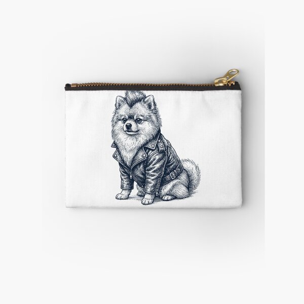 Item preview, Vintage Pomeranian Punk Mowhawk Dog Mom Dad designed and sold by DoodleTortle.