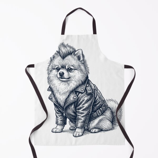 Item preview, Vintage Pomeranian Punk Mowhawk Dog Mom Dad designed and sold by DoodleTortle.