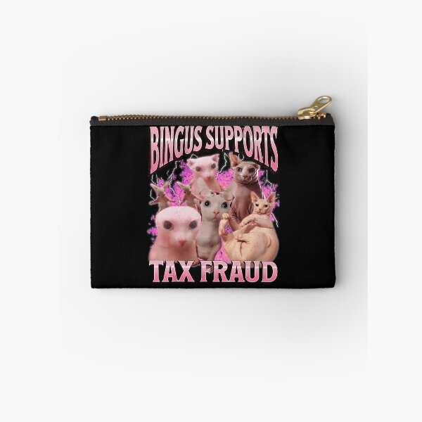 Item preview, Bingus Supports Tax Fraud Funny Cat Meme Collage designed and sold by tadmercado.