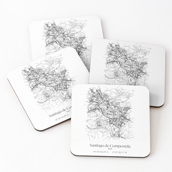 Item preview, Santiago de Compostela poster map designed and sold by DopamineDr0p.