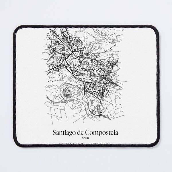 Item preview, Santiago de Compostela poster map designed and sold by DopamineDr0p.