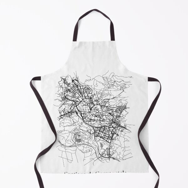 Item preview, Santiago de Compostela poster map designed and sold by DopamineDr0p.
