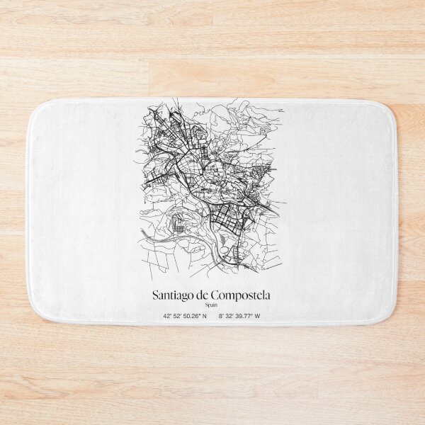 Item preview, Santiago de Compostela poster map designed and sold by DopamineDr0p.