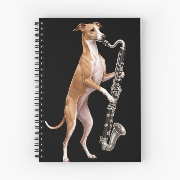Item preview, Italian Greyhound Playing Bass Clarinet Player Bass Clarinetist Dog Lover designed and sold by TerryConnells.