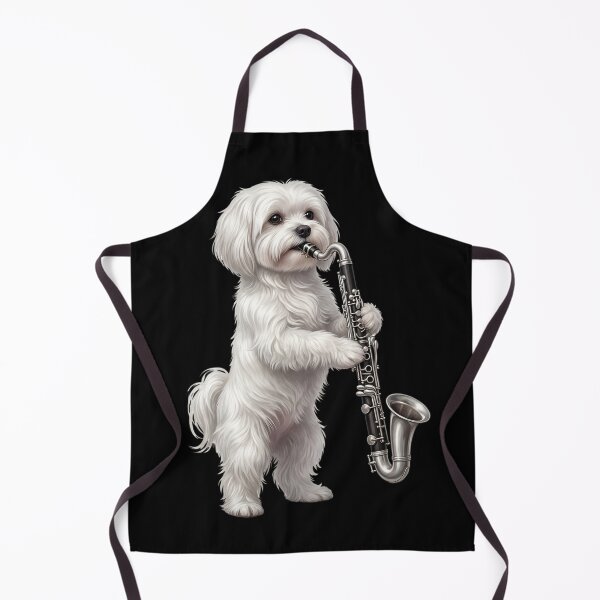 Item preview, Maltese Playing Bass Clarinet Player Bass Clarinetist Dog Lover designed and sold by TerryConnells.