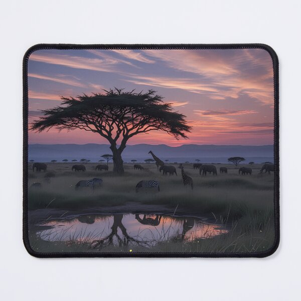 Item preview, African Savannah Sunset with Wildlife designed and sold by Daniel Abdelmaseih.
