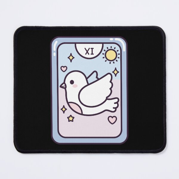 Item preview, Kawaii Pigeon Tarot Card Pastel Bird Illustration designed and sold by BRU Design.