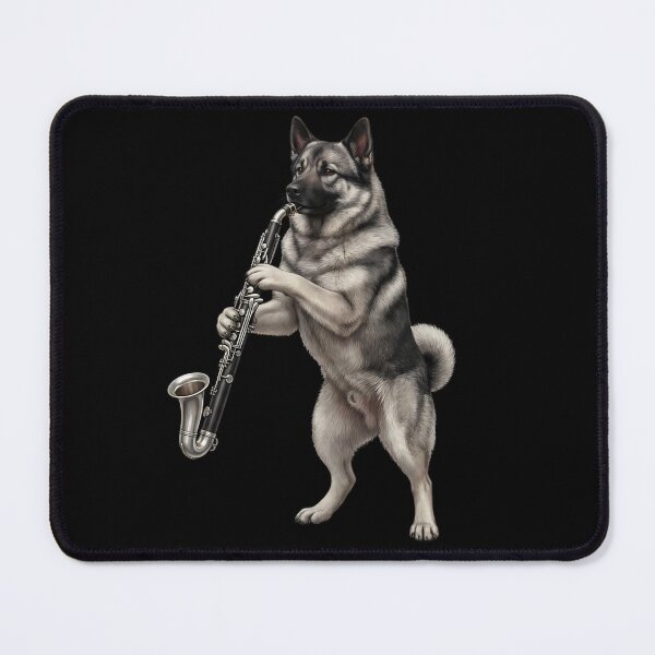 Item preview, Norwegian Elkhound Playing Bass Clarinet Player Bass Clarinetist Dog Lover designed and sold by TerryConnells.