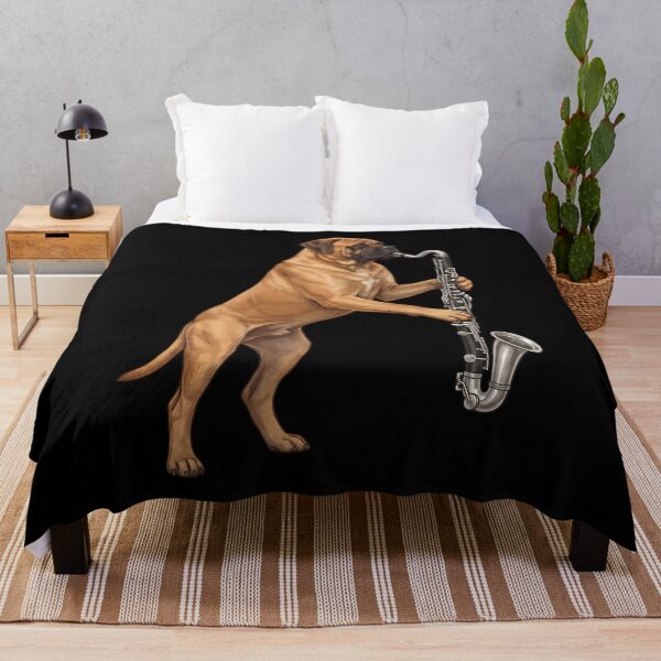 Item preview, Mastiff Playing Bass Clarinet Player Bass Clarinetist Dog Lover designed and sold by TerryConnells.