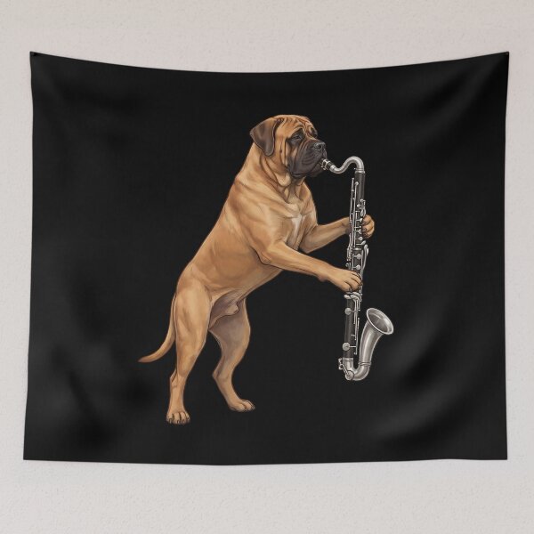 Item preview, Mastiff Playing Bass Clarinet Player Bass Clarinetist Dog Lover designed and sold by TerryConnells.